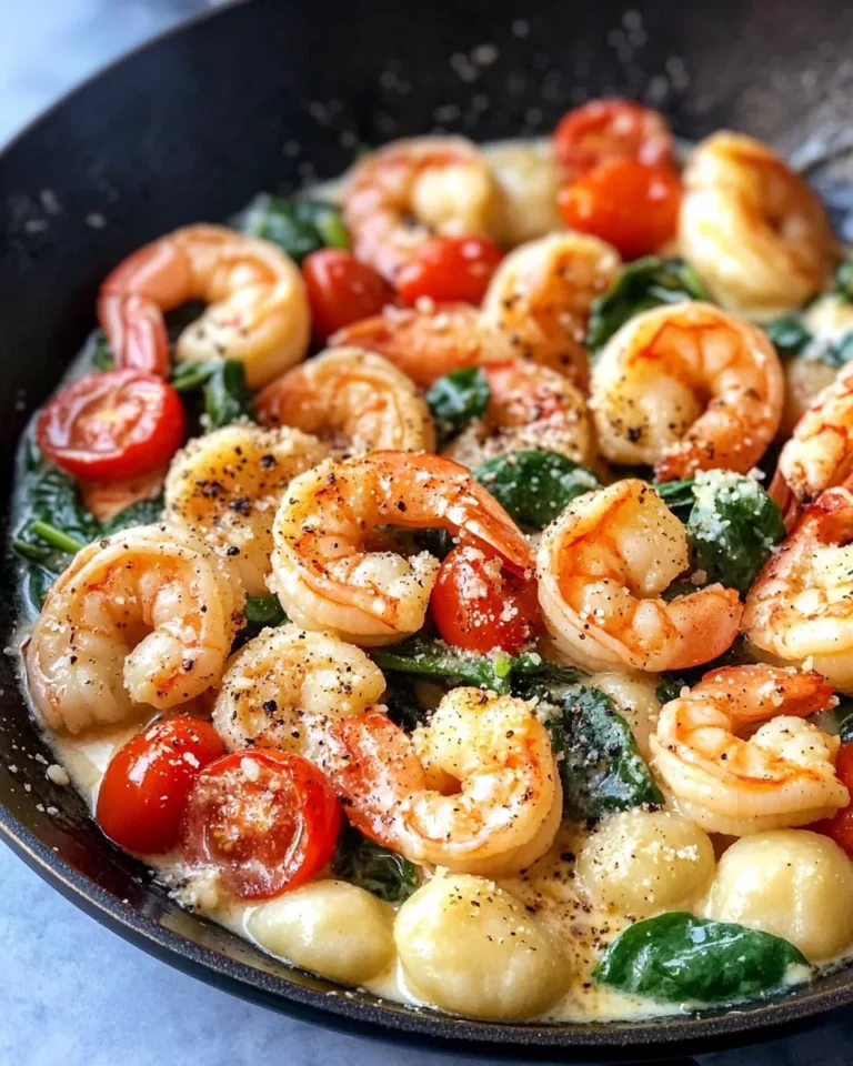 Homemade Creamy Tuscan Shrimp Gnocchi (Skillet Dinner) recipe photo