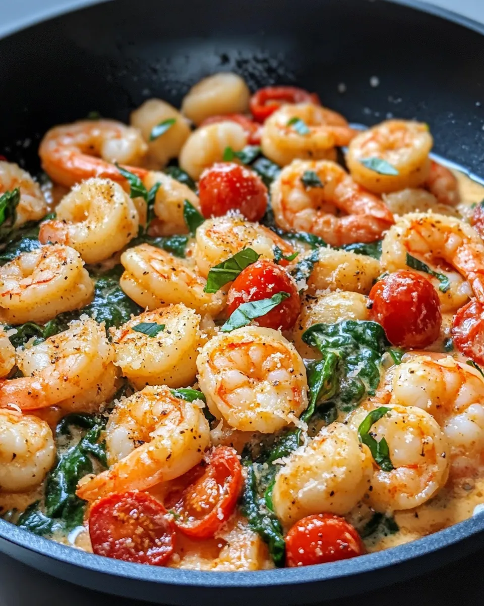 Classic Creamy Tuscan Shrimp Gnocchi (Skillet Dinner) dish photo