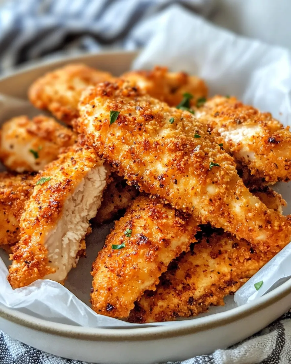 Easy Crispy Buttermilk Chicken Tenders (Oven-Baked) food shot