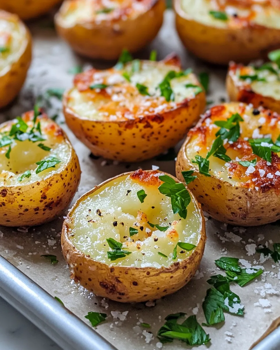 Classic Crispy Smashed Potatoes with Garlic Parmesan dish photo