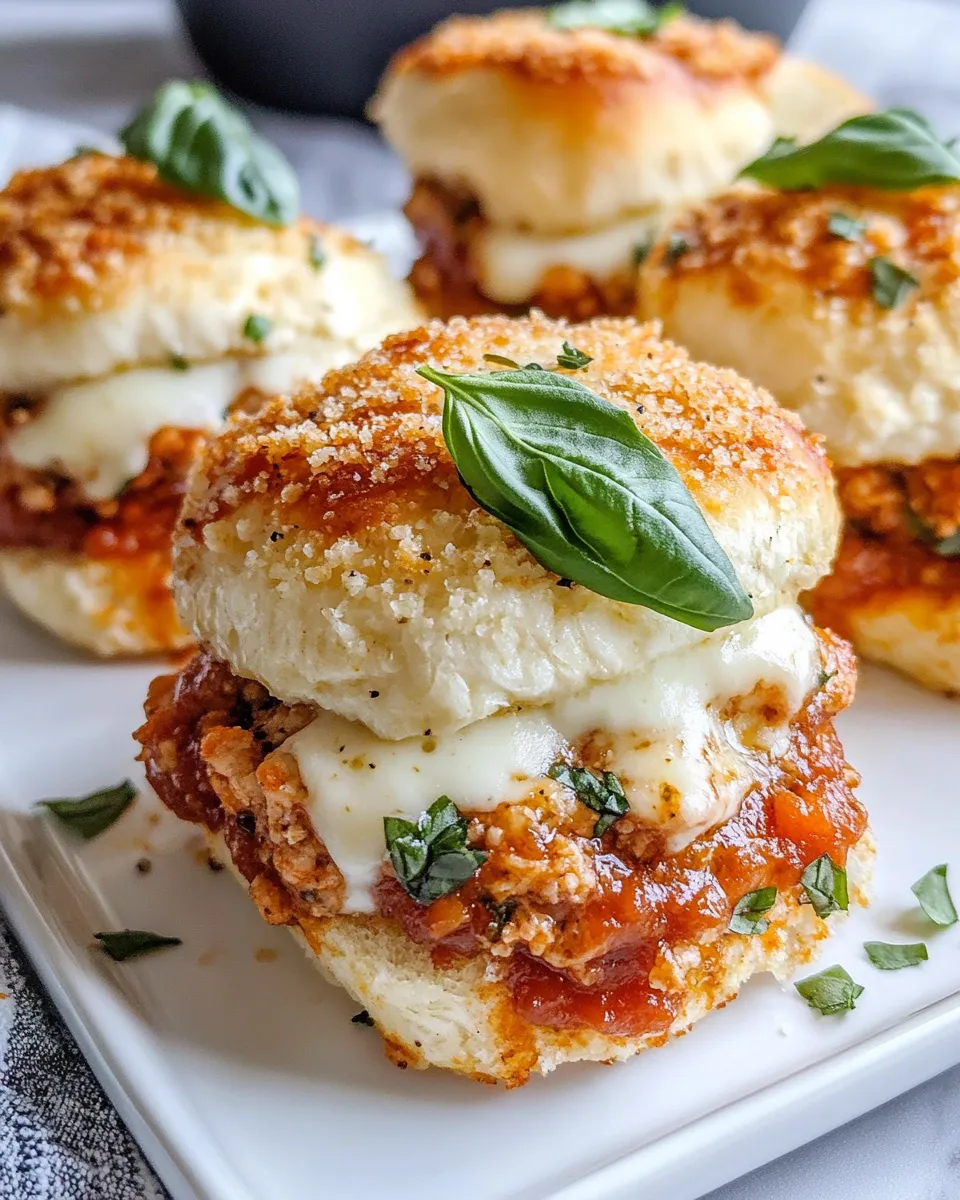 Classic Easy Chicken Parmesan Sliders with Marinara Butter dish photo