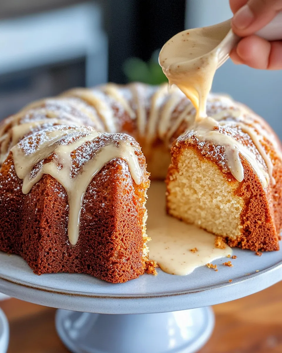 Homemade Eggnog Pound Cake with Nutmeg Glaze photo