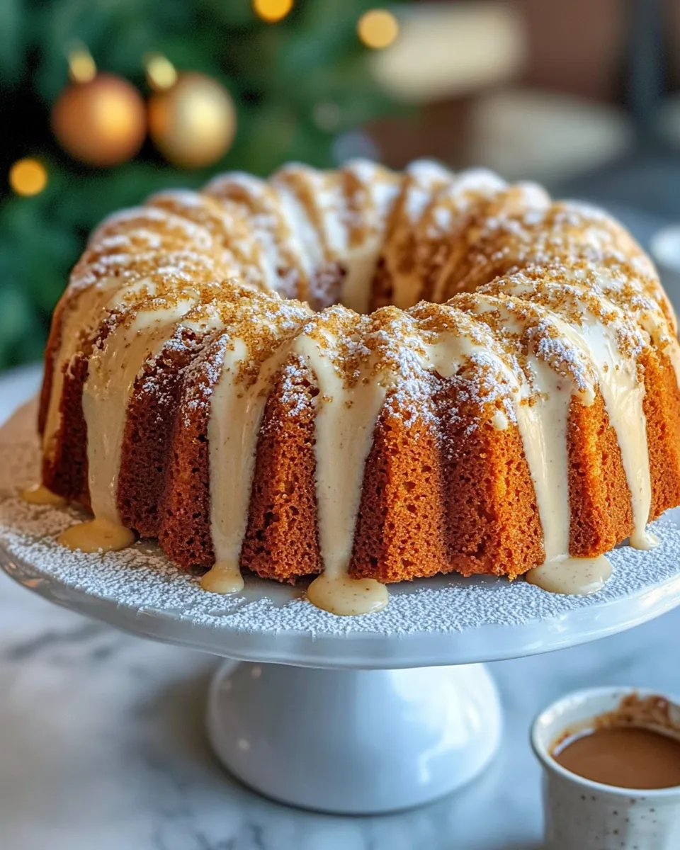 Classic Eggnog Pound Cake with Nutmeg Glaze image
