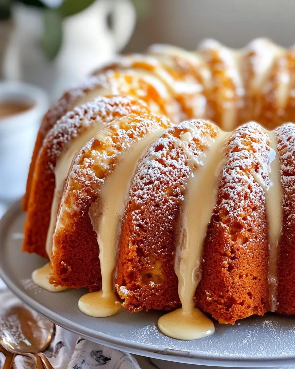 Easy Eggnog Pound Cake with Nutmeg Glaze recipe photo