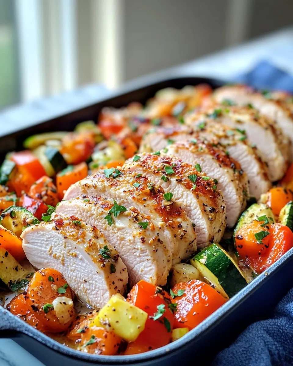 Classic Garlic Butter Turkey Tenderloin with Veggies dish photo