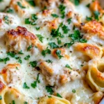 Homemade Garlic Parmesan Chicken Tortellini Bake recipe photo