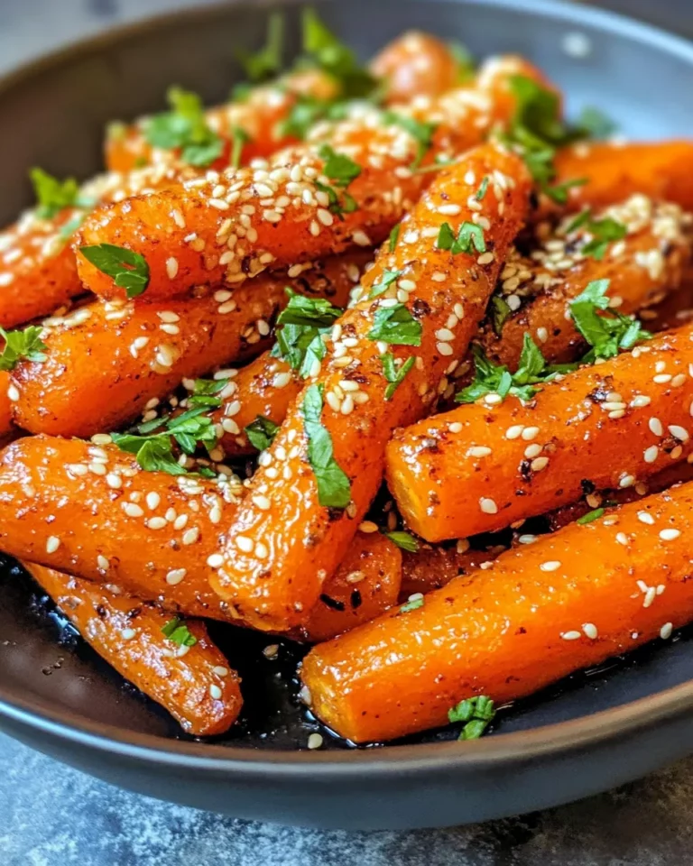 Homemade Honey Garlic Glazed Carrots with Sesame Seeds recipe photo