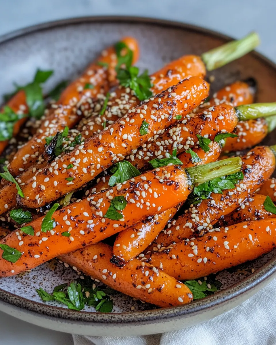Classic Honey Garlic Glazed Carrots with Sesame Seeds dish photo