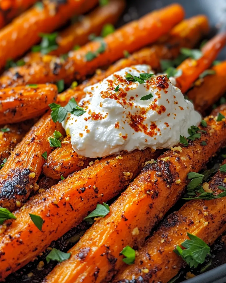 Easy Hot Honey Roast Carrots with Whipped Feta recipe photo