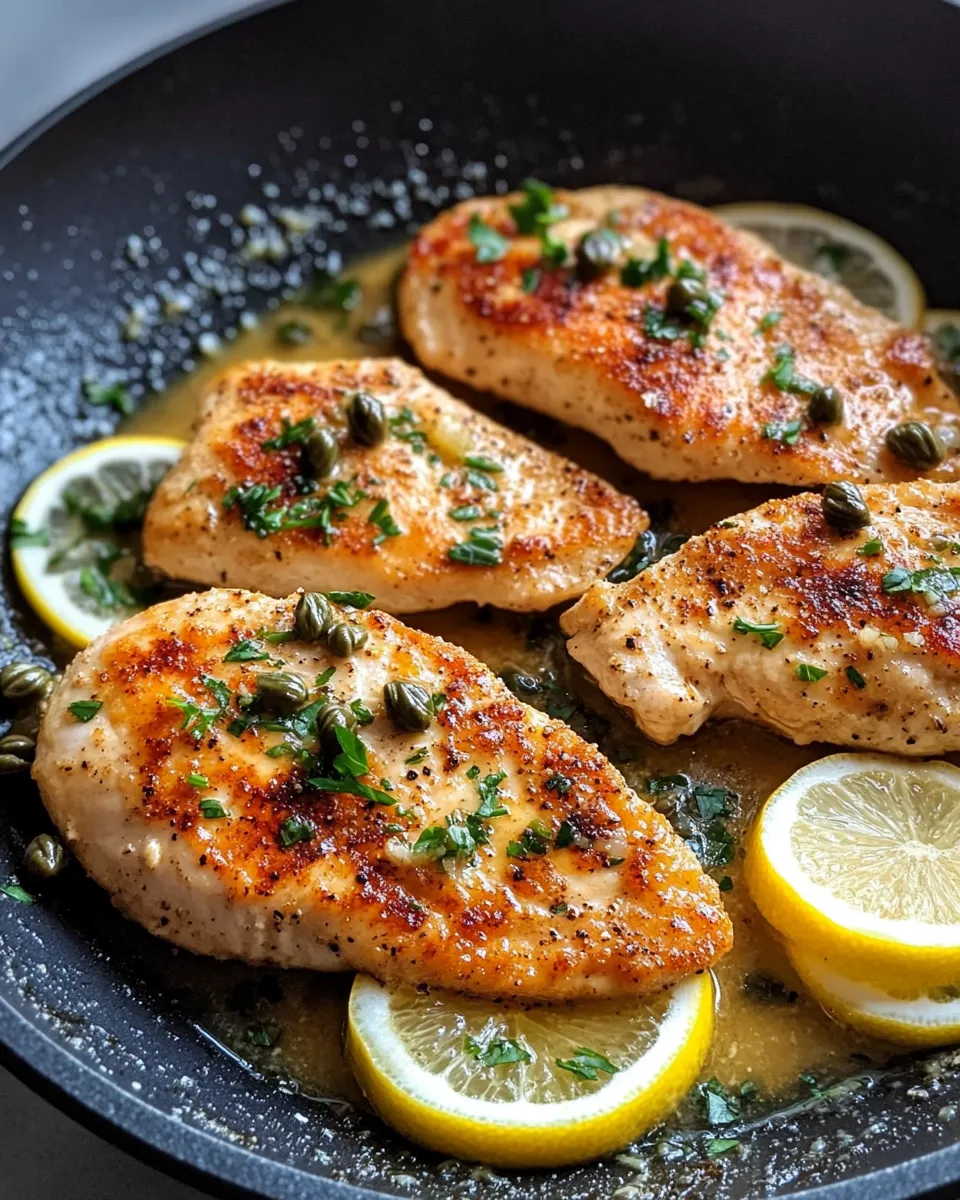 Classic Lemon Butter Chicken Piccata (Weeknight) dish photo