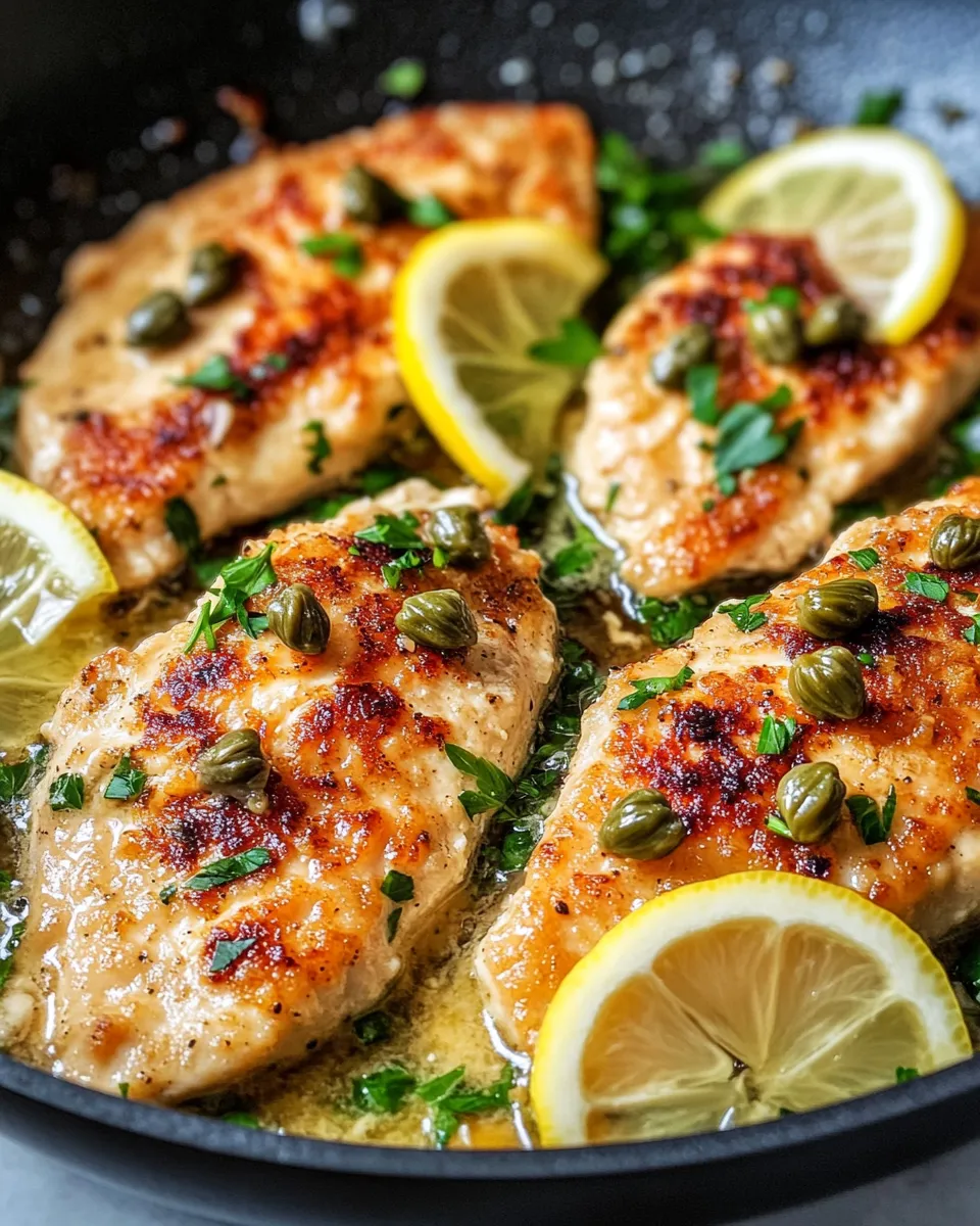 Easy Lemon Butter Chicken Piccata (Weeknight) food shot