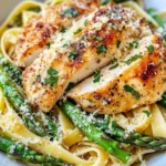 Homemade Lemon Herb Chicken & Asparagus Tagliatelle recipe photo