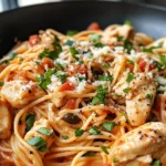 Homemade One-Pan Chicken Puttanesca Spaghetti photo