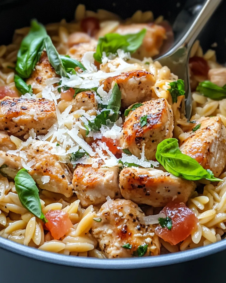Easy One-Pot Chicken Parmesan Orzo recipe photo
