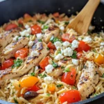 Homemade One-Pot Greek Chicken Orzo with Feta photo