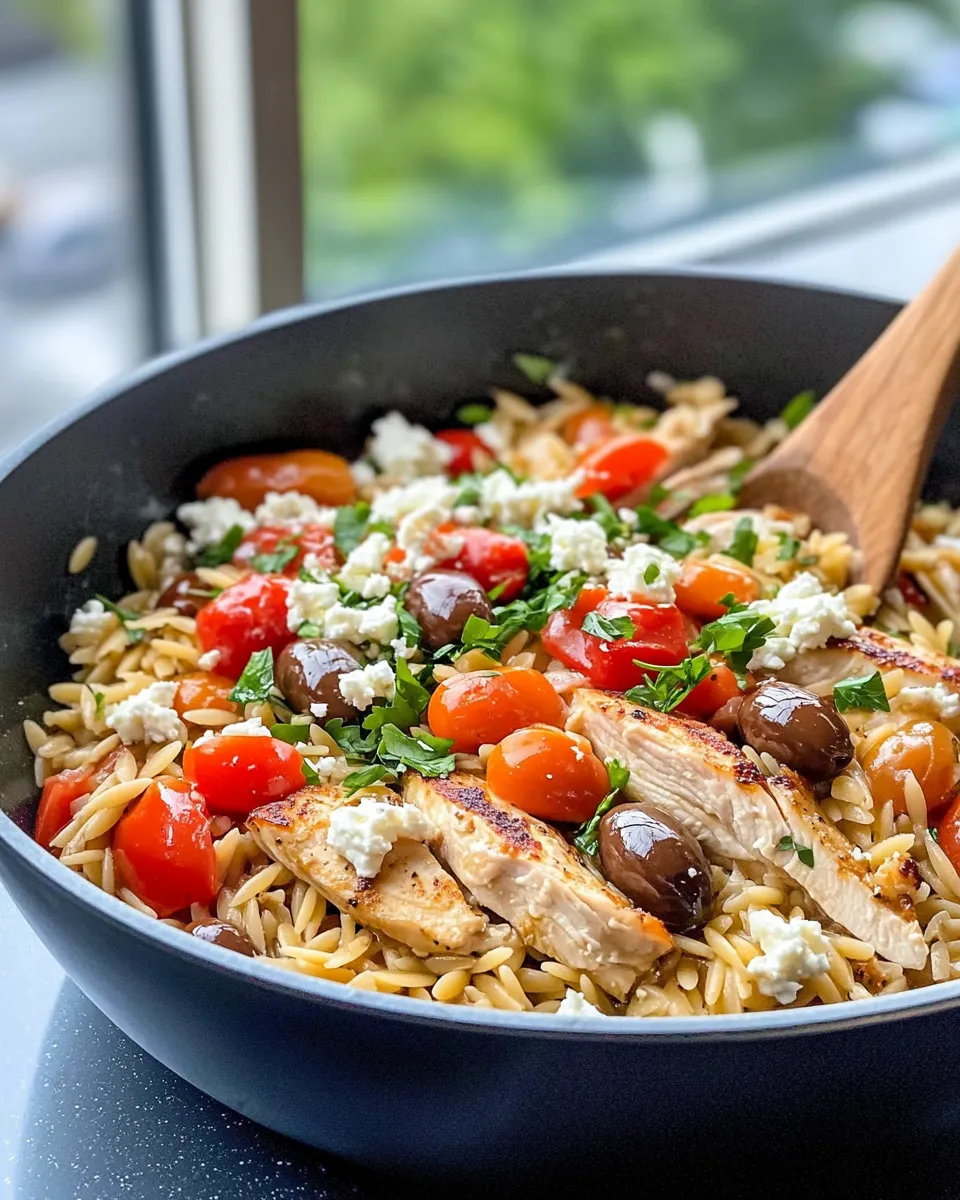 Classic One-Pot Greek Chicken Orzo with Feta image