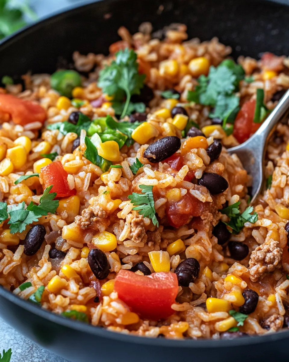 Classic One-Pot Taco Rice with Black Beans image