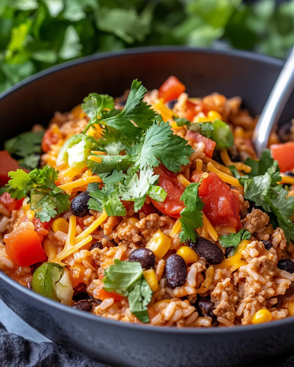 Easy One-Pot Taco Rice with Black Beans recipe photo