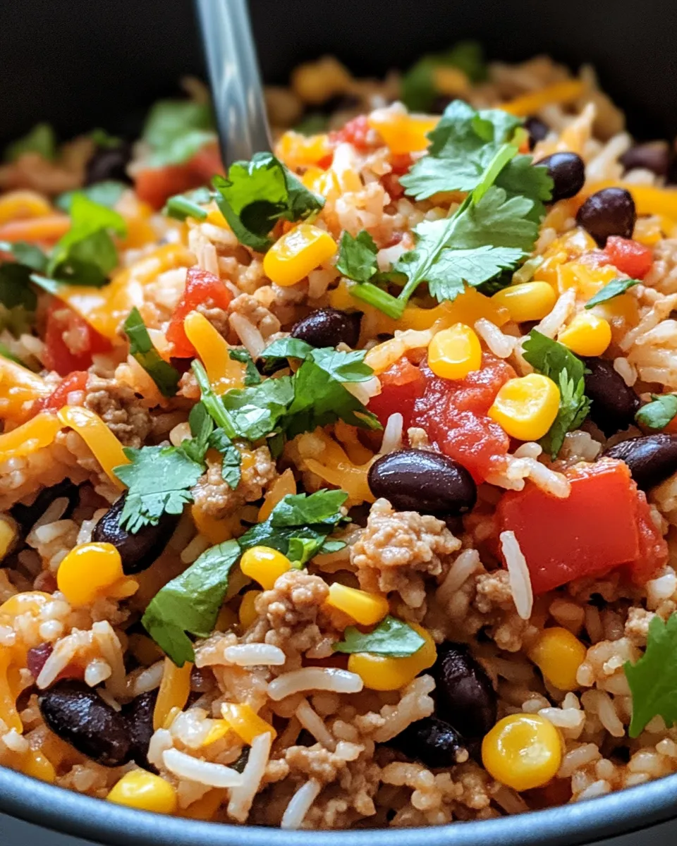 Delicious One-Pot Taco Rice with Black Beans dish photo