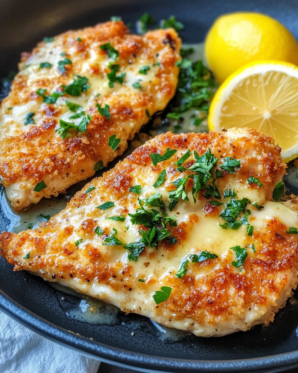 Classic Parmesan Crusted Chicken with Lemon Butter Sauce image