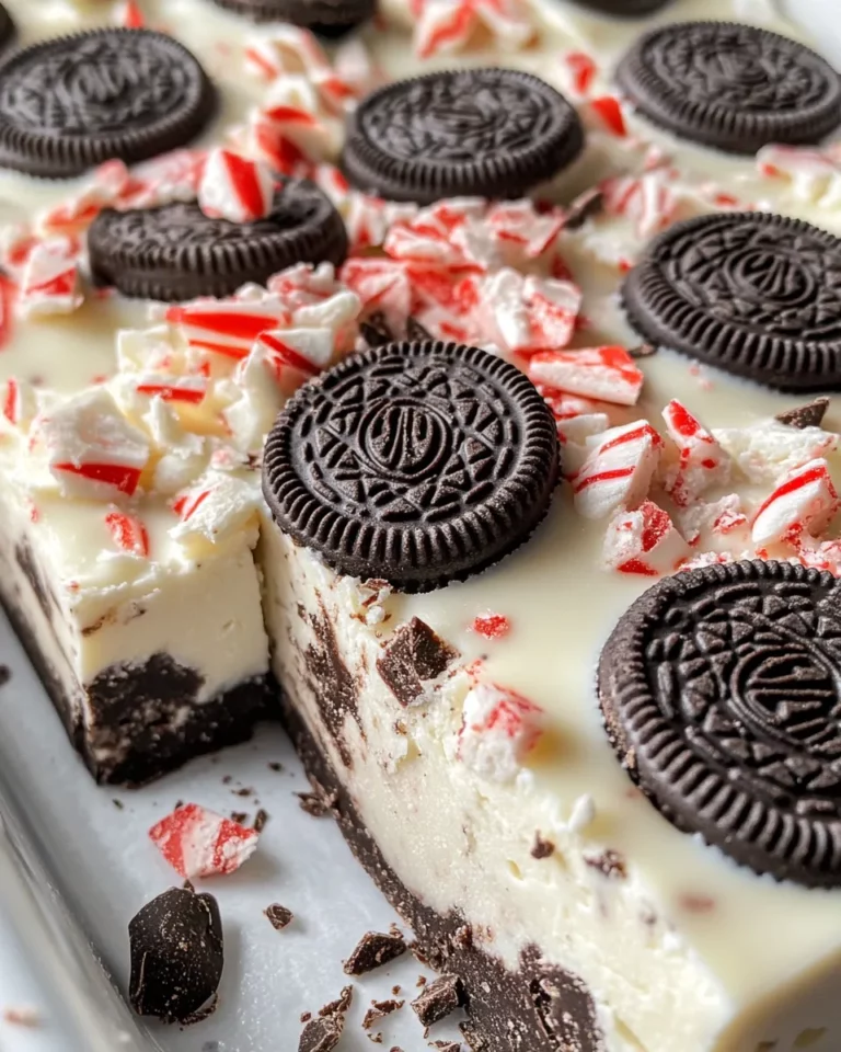 Homemade Peppermint Oreo Fudge (3 Ingredients) recipe photo