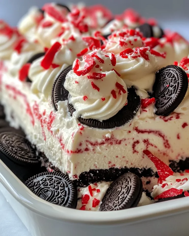 Homemade Peppermint Oreo Icebox Cake (No Bake) recipe photo