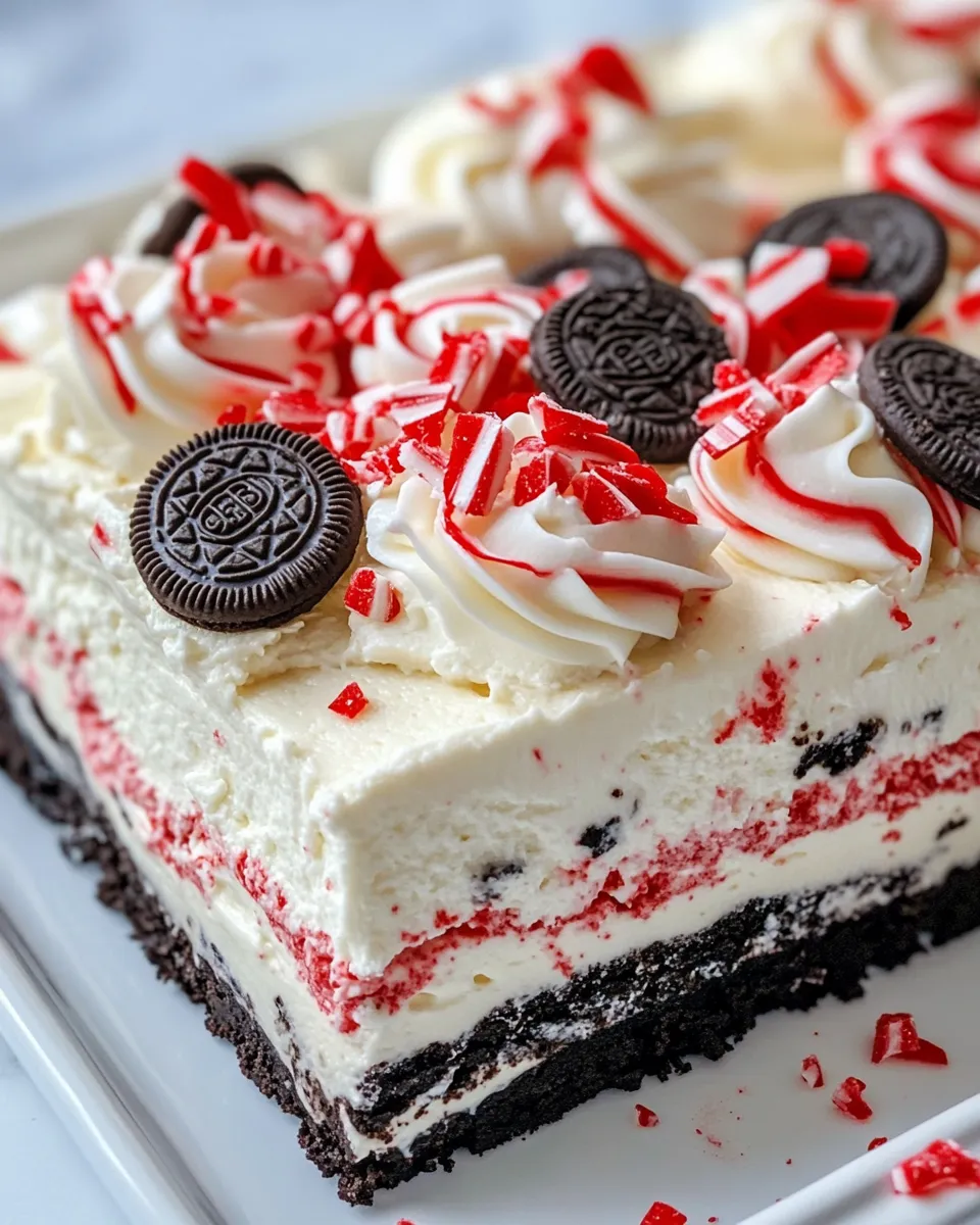 Classic Peppermint Oreo Icebox Cake (No Bake) dish photo