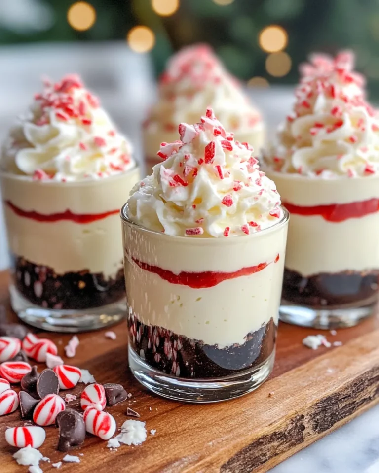 Homemade Peppermint White Chocolate Mousse Cups (No Bake) recipe photo