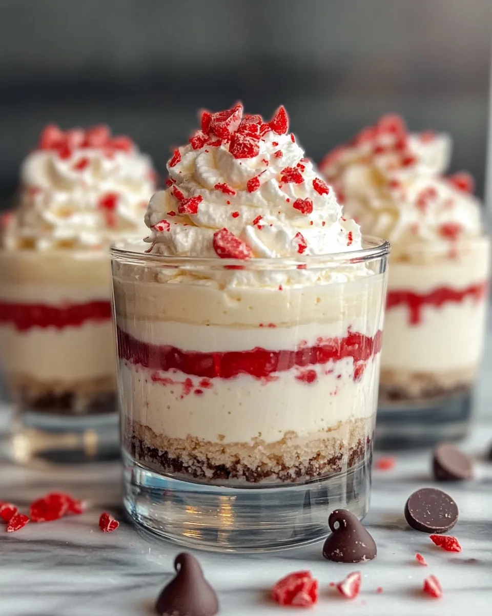 Delicious Peppermint White Chocolate Mousse Cups (No Bake) plate image