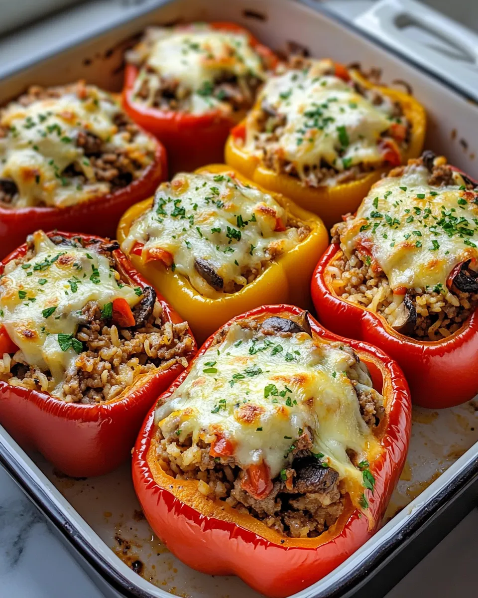 Homemade Philly Cheesesteak Stuffed Peppers (Rice Optional) photo