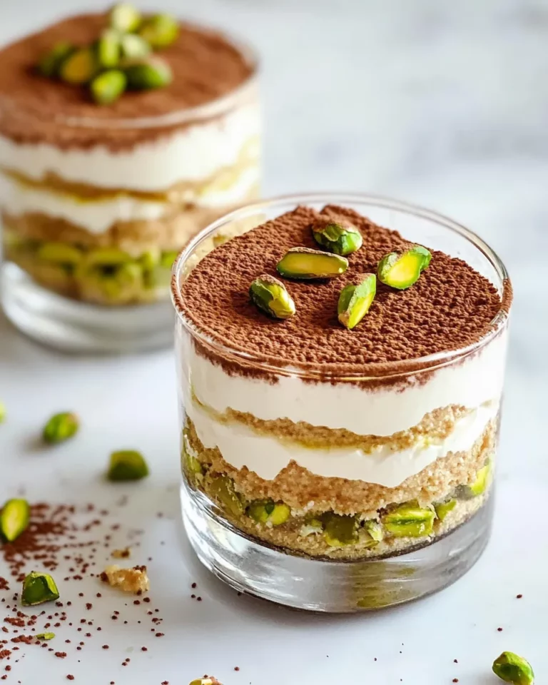 Homemade Pistachio Tiramisu with Rose Whipped Cream photo