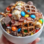 Homemade Reindeer Chow Snack Mix with Salted Pretzels photo