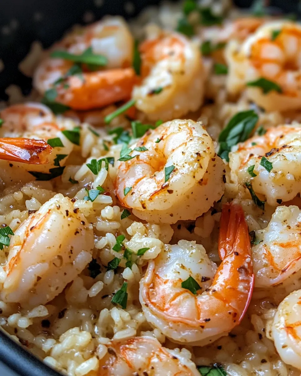 Homemade Roasted Garlic Butter Shrimp Risotto (Oven Method) recipe photo