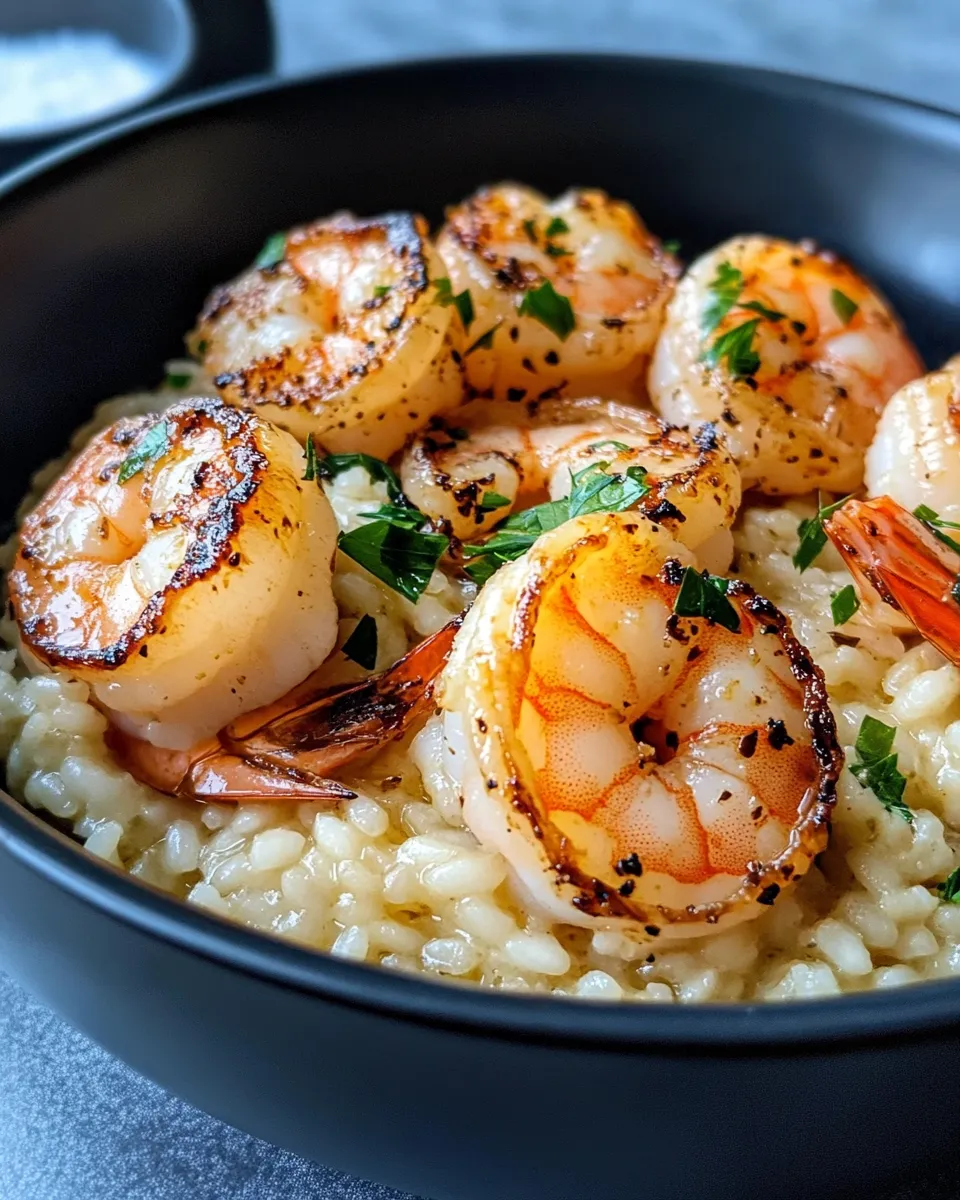 Classic Roasted Garlic Butter Shrimp Risotto (Oven Method) dish photo