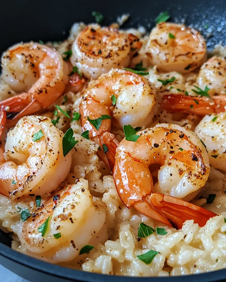 Delicious Roasted Garlic Butter Shrimp Risotto (Oven Method) image