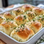 Homemade Roasted Garlic & Herb Parker Rolls (No-Knead) recipe photo