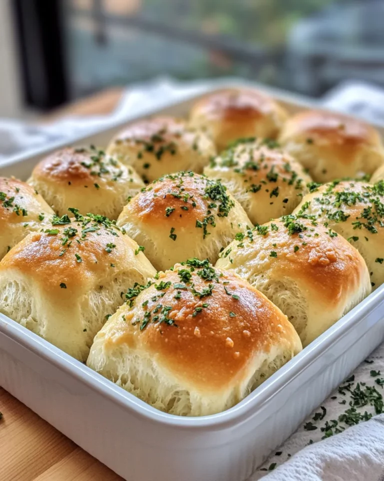 Homemade Roasted Garlic & Herb Parker Rolls (No-Knead) recipe photo