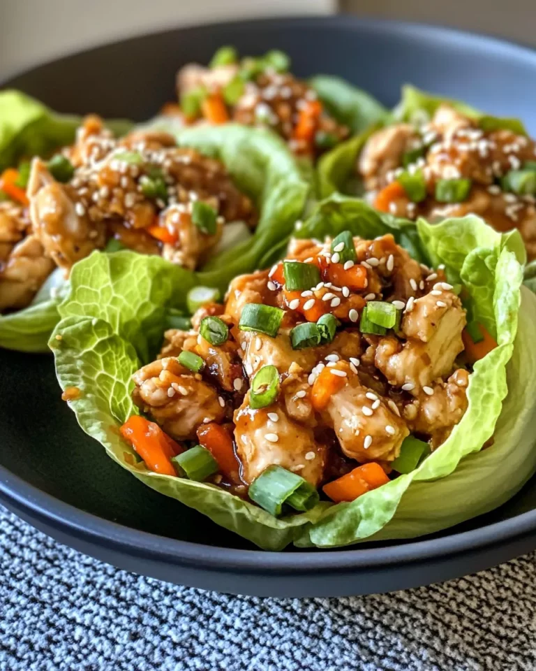 Homemade Sesame Peanut Chicken Lettuce Wraps photo