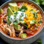 Homemade Slow Cooker Chicken Enchilada Soup recipe photo