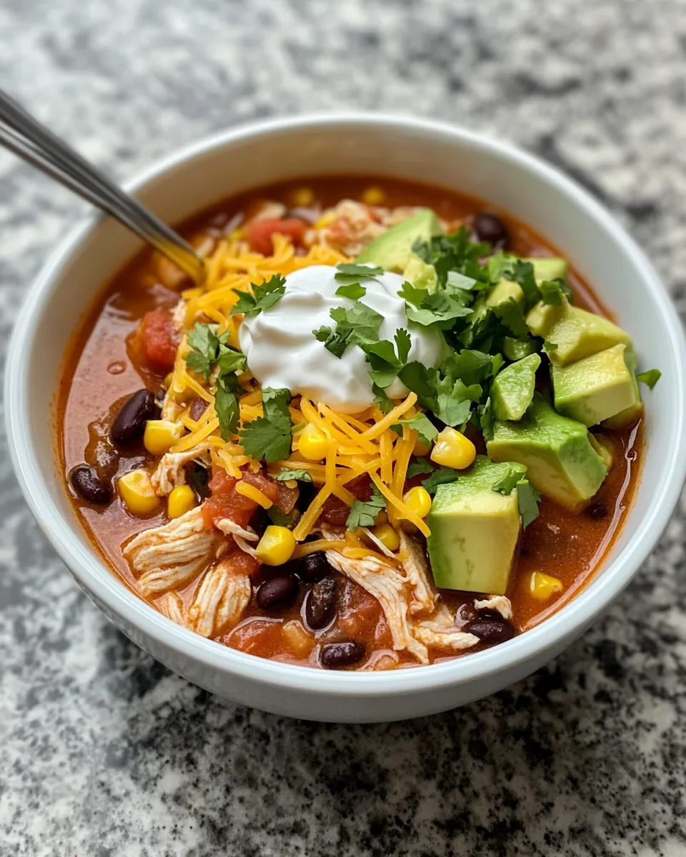 Classic Slow Cooker Chicken Enchilada Soup dish photo