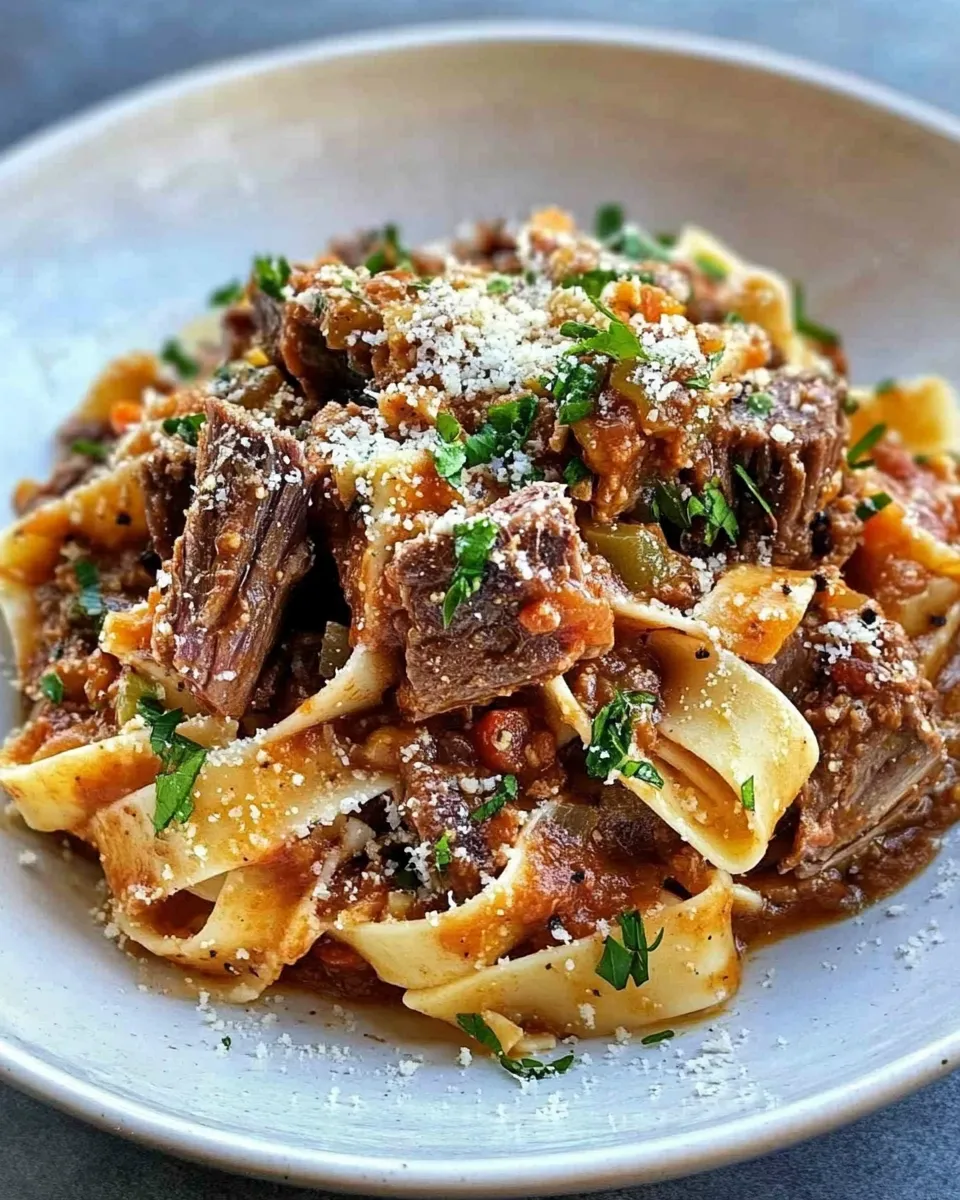 Classic Slow Cooker Short Rib Ragu Pappardelle dish photo