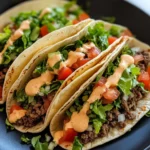 Homemade Smash Burger Tacos with Special Sauce photo