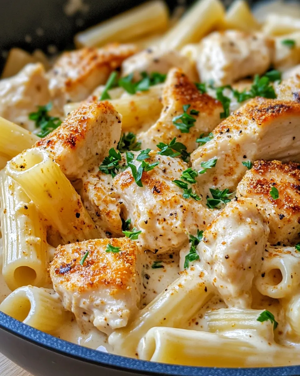 Homemade Spicy Cajun Chicken Alfredo Rigatoni recipe photo