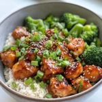 Homemade Sticky Gochujang Honey Chicken Bowls recipe photo