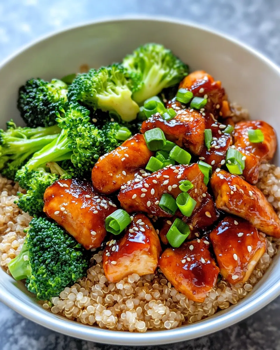 Classic Sticky Gochujang Honey Chicken Bowls dish photo