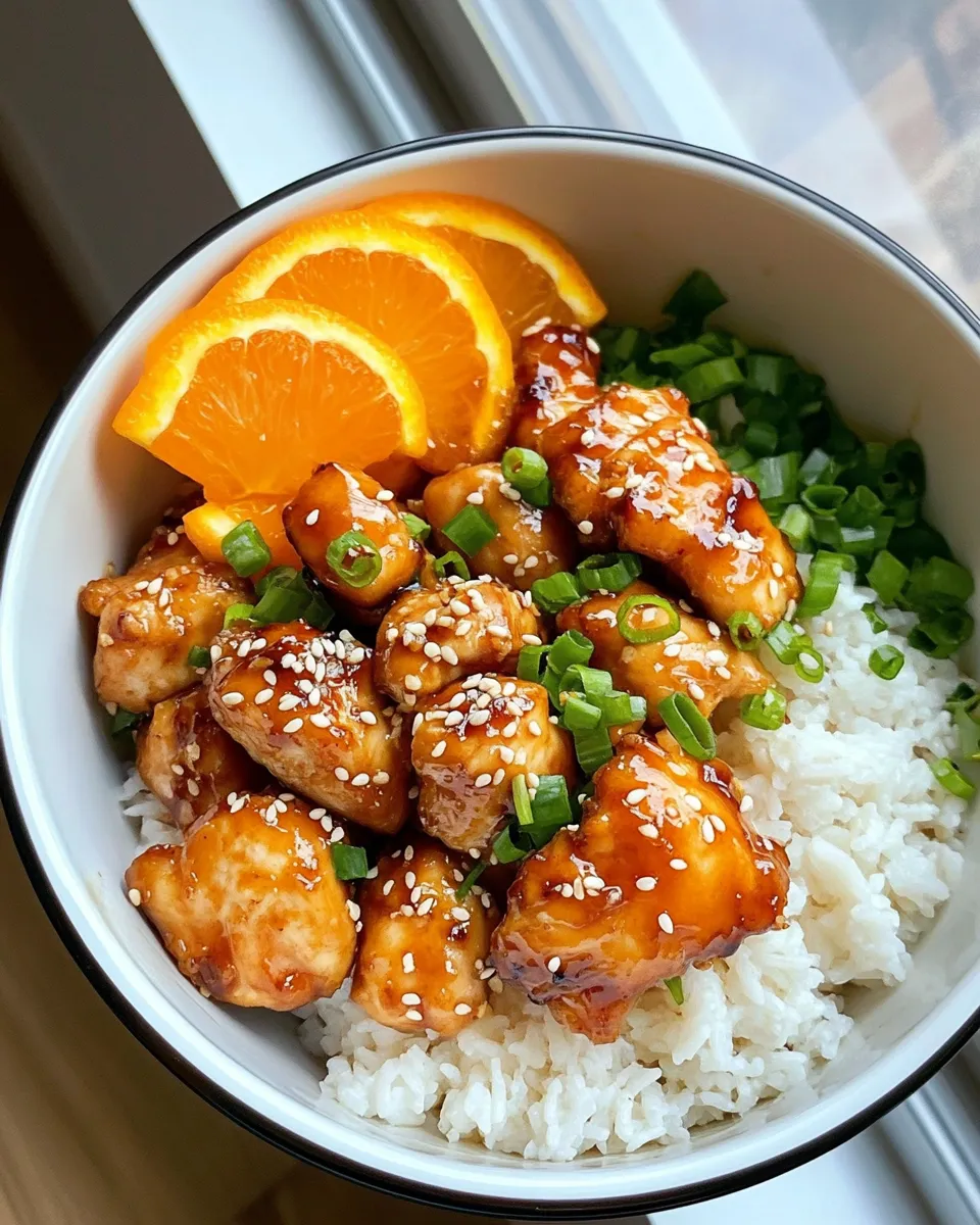 Classic Sticky Orange Chicken Bowls image