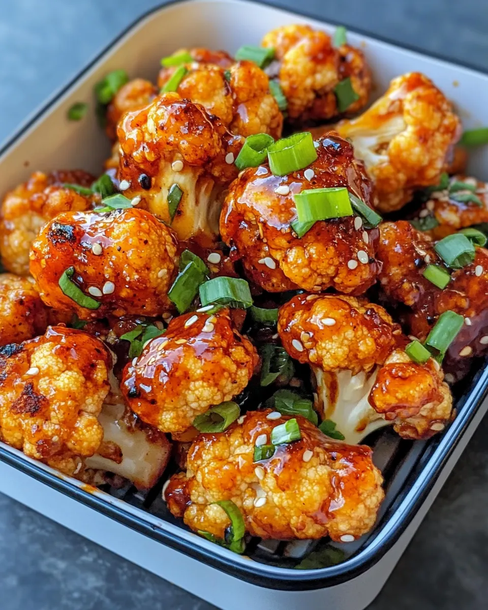 Classic Sticky Sweet Chili Cauliflower Bites (Air Fryer) recipe image