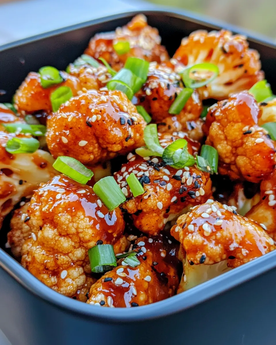 Easy Sticky Sweet Chili Cauliflower Bites (Air Fryer) dish photo