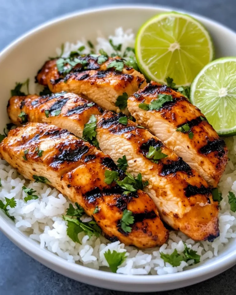 Homemade Sweet Chili Lime Chicken with Cilantro Rice photo