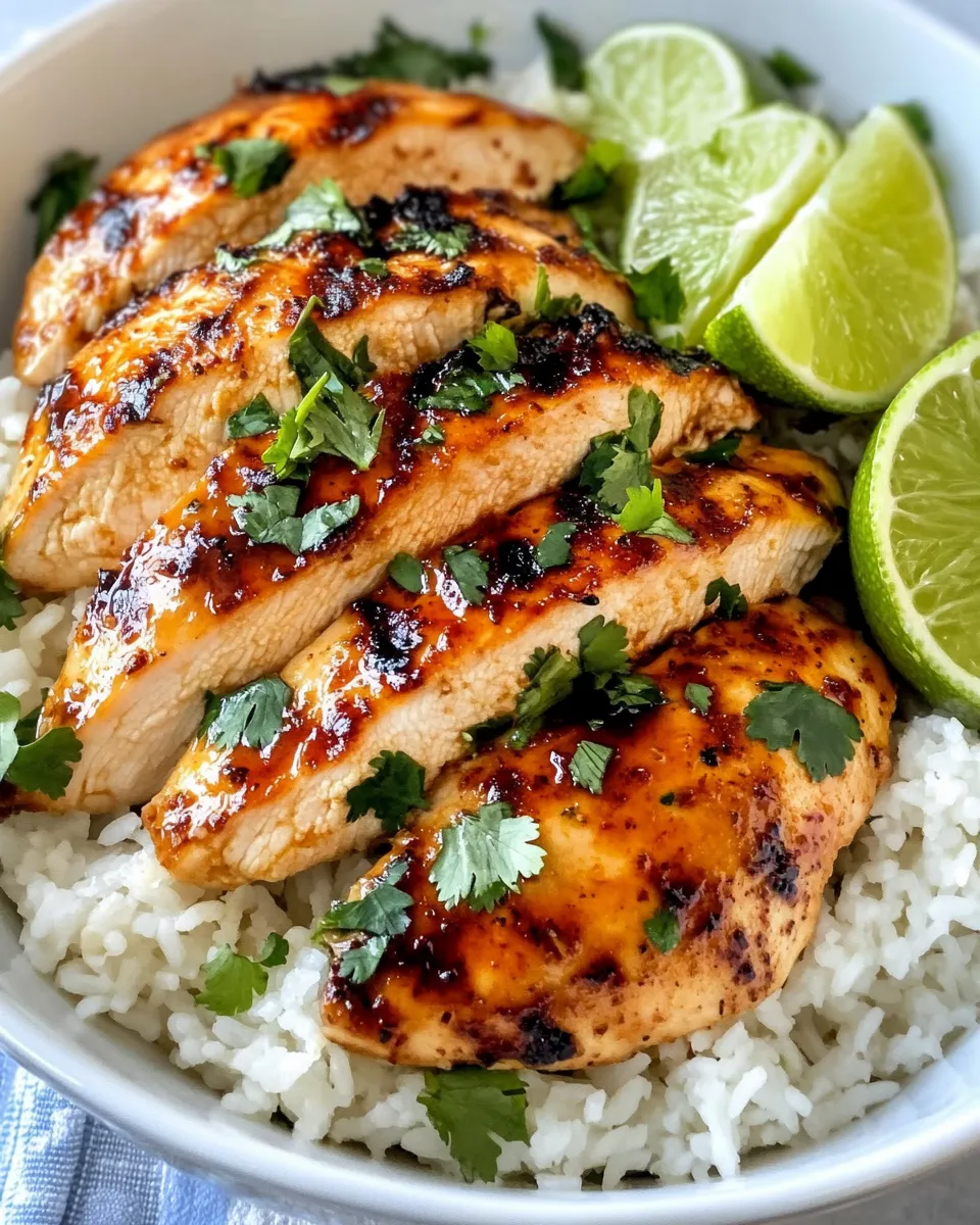 Classic Sweet Chili Lime Chicken with Cilantro Rice image
